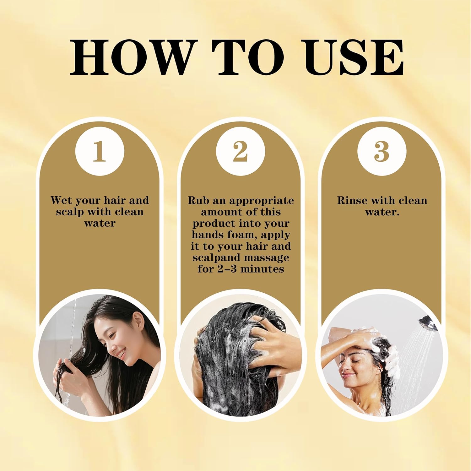 Anti Hair Loss Shampoo, Anti-Hair Fall Promote Hair Growth Shampoo-Women,Enriched with Multiple Botanical Extracts, for All Hair Types-2Pcs(600ml) - Image 4