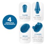 Conair Massager for Face & Body - Neck, Back, Scalp, Knee, Head, Face and Leg Massager for Tension Relief Deep Tissue - 4 Versatile Attachments - Image 3