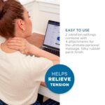 Conair Massager for Face & Body - Neck, Back, Scalp, Knee, Head, Face and Leg Massager for Tension Relief Deep Tissue - 4 Versatile Attachments - Image 5