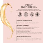 BEAUTE DE PROVENCE Peony Multi-Use Oil for Face, Body and Hair - Organic Blend of Apricot, Vitamin E Sweet Almond Oil for Dry Skin, Rose Petals & Bergamot Essential Oil - 4 Fl Oz - Image 4