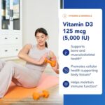 Pure Encapsulations Vitamin D3 125 mcg (5,000 IU) - Supplement to Support Bone, Joint, Breast, Heart, Colon, and Immune Health* - with Vitamin D - 60 Capsules - Image 4
