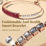 Fitness Tracker Dressy Diamond Smart Bracelet for Women Ladies Health Wristband Heart Rate Monitor Sleep Tracker Step Counter Pedometer Waterproof Fashion Activity Tracker - Image 3