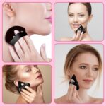Pimoys 6 Pcs Powder Puff, Face Soft Triangle Makeup Puff Velour Makeup Sponge for Loose Powder (Black) - Image 6