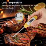 Akozon Digital Food Thermometer Automatic Calibration Pen High Accuracy Electronic Pocket Thermometer Yellow Home and Family Appliance and Decor - Image 4