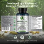 ResilienZ-12 Healthy Aging & Cellular Health – 12-in-1 Longevity Antioxidant Complex w/Meriva Curcumin Phytosome, Sulforaphane, CoQ10, EGCG, Resveratrol, Quercetin, Tocotrienols & Astaxanthin - Image 7
