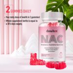 NAC Gummies 600mg, N Acetyl Cysteine Supplement NAC Chewable for Antioxidants & Immune Support, Lung & Liver Health, Natural Strawberry Flavor, 60ct - Image 5