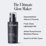 Geologie Vitamin C+E Ferulic Acid Face Serum | Brightening & Firming Anti-Aging Gel Formula | 5% Light-Protected & Stabilized Vitamin C , 0.5% Vitamin E, 1.5% Hyaluronic Acid | 30 ML - Image 3