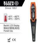 Klein Tools ET05 Digital Pocket Thermometer, HVAC Instant Read Thermometer with Backlit Display, Wide Measurement Range, Fahrenheit and Celsius - Image 3