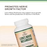 Organic Lions Mane Mushroom Capsules (120 Count), for Focus Support and Immune Health, Third Party Tested and Grown in The USA - by Double Wood - Image 5