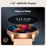 Blackview Smart Watch for Women(Make/Answer Calls), 1.43''AMOLED Touchscreen Fitness Tracker with 100+ Sports Modes, Heart Rate/SpO2/Sleep Monitor/2 Straps, Smartwatch for iPhone & Android - Image 3