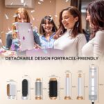 6 in ONE Blow Dryer Brush,Air Curling Iron Round Brush Blow Dryer 800W,Ionic Hair Dryer Brush for Women, Hot Air Brush Hair Styling Tools 100-120V - Image 5