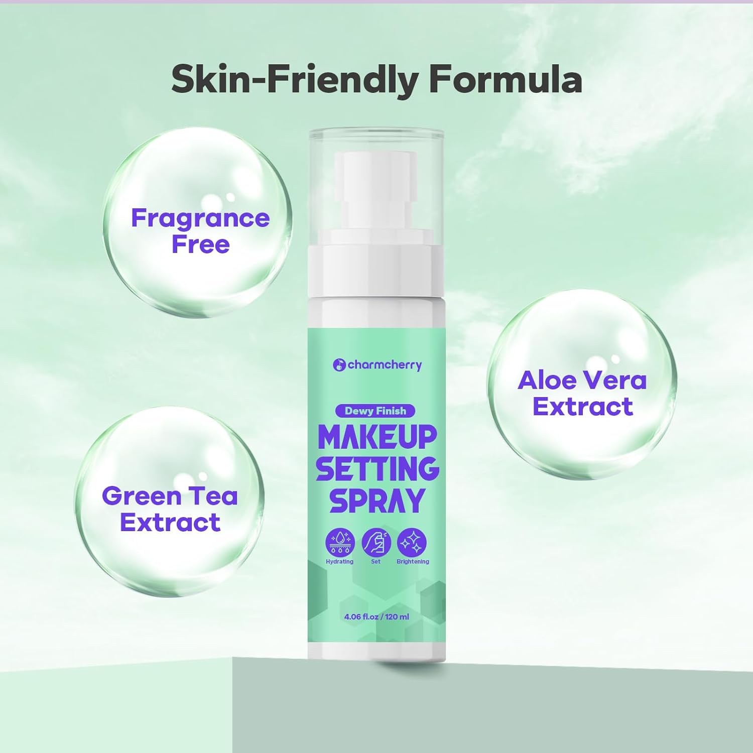 Makeup Setting Spray (4.06 Fl Oz), Dewy Finish Setting Spray for Makeup, Hydrating Makeup Setting Spray for Long Lasting Glow, Dewy Look Setting Spray for All Skin Types - Image 4