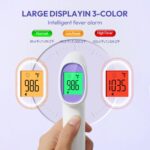 Forehead Thermometer for Adults, Kids & Babies, No-Touch Digital Thermometer with LCD Backlight Display, Fever Alarm and 1s Instant Reading - Purple - Image 4