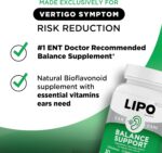 Lipo-Flavonoid for Vertigo & Dizziness Relief, Clinically Tested Formula with Ginkgo Biloba, Vitamin D, & Vitamin B Complex, Inner Ear Health & Balance Support, 30-Count (Pack of 1) - Image 3
