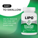 Lipo-Flavonoid for Vertigo & Dizziness Relief, Clinically Tested Formula with Ginkgo Biloba, Vitamin D, & Vitamin B Complex, Inner Ear Health & Balance Support, 30-Count (Pack of 1) - Image 4