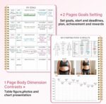 Fitness Food Journal for Women - Workout & Wellness Planner 150-day Notebook with Measuring Tape: Undated Pink Weight Loss for Diet Exercise Health Tracker (9.5’’*7’’) - Image 4