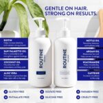 Routine Wellness Anti-Thinning Shampoo and Conditioner Set for Thinning Hair - Biotin DHT Blocker Women & Men - Color Safe Shampoo for Hair Loss & Healthier Hair - Lavender & Cedar (Pack of 2) - Image 4