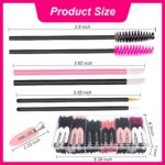 283 Pieces Makeup tools Kit Includes Plastic storage Organizer Box Hair Clips Eyeliner Brushes Mascara Wands and Lipstick Applicators For Lip (283A) - Image 3