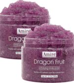 2 Pack of Amire Dragon Fruit Jelly Exfoliating Body Scrub Polish, Exfoliate Dry, Dehydrated, and Dead Skin, Improve Body Skin Texture and Brighten Appearance, Pitaya Scrubs - Image 2