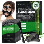 20 Pack Blackhead Remover Mask Set, Charcoal Peel Off Black Face Mask with Brush, Blackhead Pore Acne Remover for Face and Nose, Deep Cleansing for Men and Women - Image 2