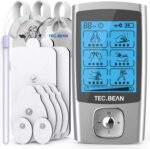 24 Modes Tens Unit Muscle Stimulator, Rechargeable Tens Machine with 8 Electrode Pads (American Gel), Electric Pulse Massager for Pain Relief Therapy(Silver) - Image 2