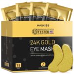 24k Gold Under Eye Patches (15 Pairs), eye mask, Collagen Skin Care Products, Eye Patches for Puffy Eyes, eye masks for dark circles and puffiness - Image 2