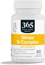 365 by Whole Foods Market, Stress B-Complex with Vitamin C, Energy & Nervous System Support, Vegan, 60 Capsules - Image 2