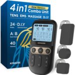 4 in 1 - D.I.Y & Tens Unit & EMS & Massage Muscle Stimulator, Dual Channel TENS Units Therapy Machine for Pain Relief, FDA Cleared Rechargeable Electronic Pulse Massager,with 12pcs Electrode Pads - Image 2