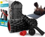 5-in-1 Foam Roller Set - Deep Tissue Muscle Recovery Kit with High Density Exercise Roller, Massage Ball, Resistance Band & Carry Bag for Physical Therapy & Pain Relief (Black) - Image 2