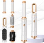 6 in ONE Blow Dryer Brush,Air Curling Iron Round Brush Blow Dryer 800W,Ionic Hair Dryer Brush for Women, Hot Air Brush Hair Styling Tools 100-120V - Image 2