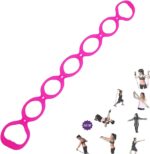 7 Ring Stretch Resistance Exercise Band, Miracle Miles Band, Yoga Stretching, Arm, Shoulders Foot, Leg Fitness Home Gym Physical Therapy Band - Image 2