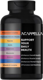 ACAPPELLA Magnesium Complex Capsule Vitamin B Supplement with Malate Magnesium Citrate Glycinate Oxide Taurate - 120 Count - Image 2