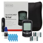 ARKRAY GLUCOCARD Vital Blood Glucose Meter Kit – Complete Glucose Monitoring System with Meter, 10 Test Strips, 10 Lancets, Control Solution, Lancing Device & Carrying Case - Image 2