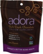 Adora Calcium Supplement Disk, Dark Chocolate, 30 Count - 500 mg - Image 2