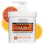 Advanced Clinicals Vitamin C Cream Visibly Brightening Body Lotion | Vitamin C Moisturizer Skin Care Body Cream For Women & Men Helps Visibly Improve Look Of Dark Spots & Uneven Skin Tone, 16 Ounce - Image 2
