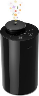 Airversa Waterless Diffuser for Essential Oil, Car Diffsuer, Battery Operated Nebulizer, 0.7 Fl Oz/ 20mL, Mini Scent Air Machine, 3 Timers & 3 Mist Levels for Home, Room, Car, Office - AN6 Black - Image 2