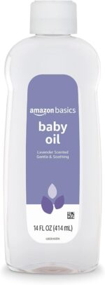 Amazon Basics Baby Oil, Soothing Lavender Scented, Prevents Moisture Loss, 14 Fluid Ounce, 1-Pack (Previously Solimo) - Image 2