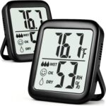 Antonki 2 Pack Room Thermometer for Home, Hygrometer Indoor Humidity Meter Gauge, Digital Temperature and Humidity Sensor Monitor for House, Terrarium, Incubator, Greenhouse - Battery Included - Image 2
