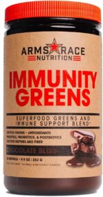 Arms Race Nutrition Immunity Greens Superfood Greens and Immune Support Blend - 9.2 oz. (30 Servings) (Chocolate Bliss) - Image 2
