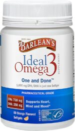 Barlean's Ideal Omega 3 Fish Oil Supplement, 1,000 mg Softgels, Pharmaceutical Grade EPA & DHA for Brain, Joint, & Heart Health, Orange Flavor, 60 ct - Image 2