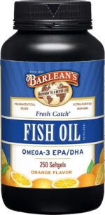 Barlean's Omega 3 Fish Oil Supplements, 600mg Fish Oil Pills with EPA & DHA, Softgels for Joint, Brain, & Heart Health, Orange Flavored, 250 Count - Image 2