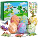 Bath Bombs for Kids with Dragon Toys Inside, Easter Basket Stuffers for Toddlers, Sanyi Dinosaur Toys Gifts for Kids 3-7, Dino Egg Fillers Bubble Bath Birthday Gifts for Boys Girls - Image 2