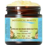 Botanical Beauty BAOBAB OIL BUTTER. 100% Natural RAW VIRGIN UNREFINED Cold Pressed for Face, Skin, Damaged Hair, Lips, Nails 8 Fl. oz. - 240 ml. Rich in Vitamin C - Image 2