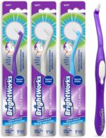 BrightWorks Manual End Tuft Brush, Cleans Difficult Areas Such as Around Crowns, Bridges, implants and Wider Gaps Between Teeth (Pack of 3) - Image 2