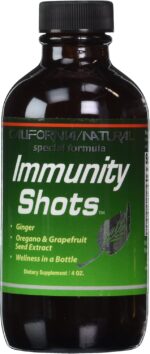 California Natural Immunity Shots 4oz Bottle Zinc, Organic Ginger Root, Oregano Oil - Potent & Pure Immune System Booster - Immune System Support (Pack of 1) - Image 2