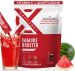 CardoMax Immunity Booster Liquid Drink Mix with Ginseng and Vitamin C for Kids and Adults, Immune Support Supplement for Energy and Wellness, Watermelon Flavor, 15 Single-Serve Liquid Stick Packs - Image 2