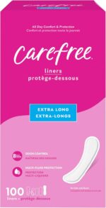 Carefree Panty Liners, Extra Long Liners, Unwrapped, Unscented, 100ct - Image 2