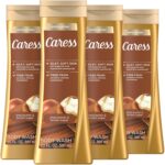 Caress Body Wash for Women, Shea Butter & Brown Sugar, Hydrating and Exfoliating Shower Gel for Gorgeous Radiant Skin, 20 fl oz, 4 Pack - Image 2