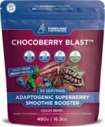 ChocoBerry Blast Superfood Powder – Adaptogenic SuperBerry Smoothie Booster with Beet Juice, Mushrooms, & Polyphenols – Enhances Recovery, Energy, Gut Health, Immunity & Nutrition – Chocolate (480g) - Image 2