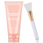 Collagen Night Wrapping Mask Peel-Off Overnight Collagen Face Mask - Deeply Hydrates & Firming & Glowy - Reduce Sagging & Wrinkle For Glowing Skin 2.54 fl.oz with Mask Applicator - Image 2